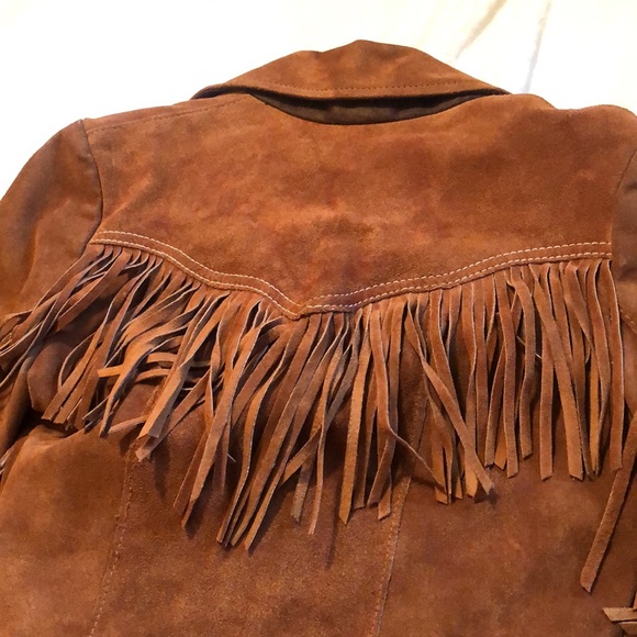 Vintage Leather pull over jacket with tassels - Picture 9 of 9